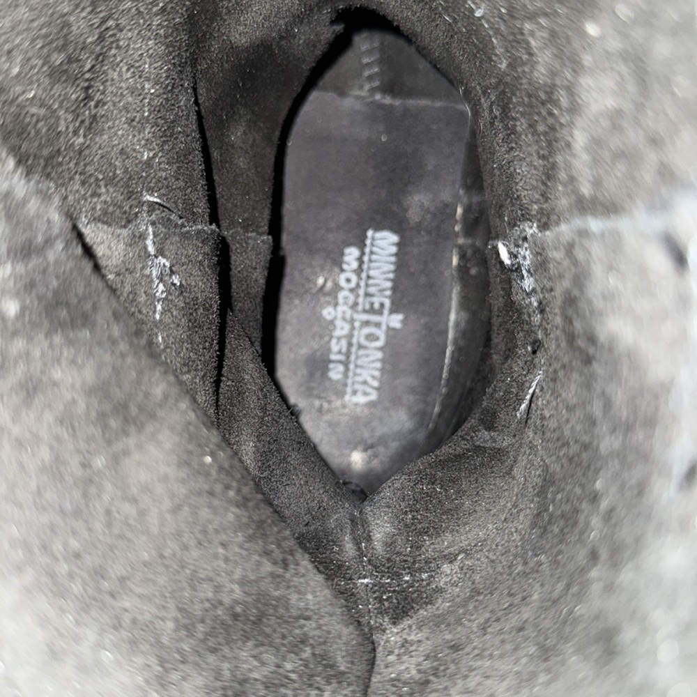 Minnetonka Women's 3-Layer Fringe Boot, Black - P… - image 5